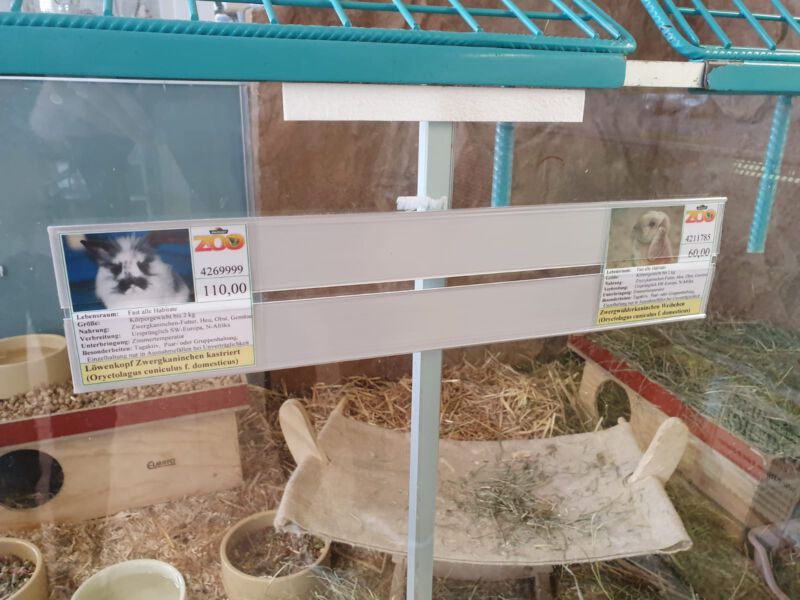 zoohandel kaninchen schild 1