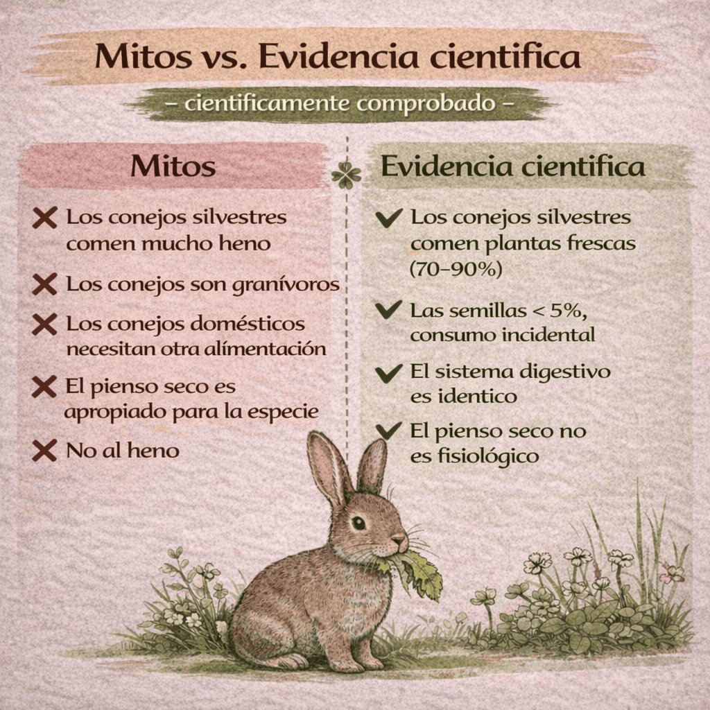 1. Conejos silvestres comen plantas frescas 70-90% para una salud óptima.